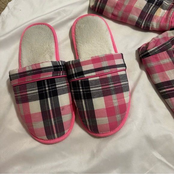 Plaid Pink and Black VS Pajamas Set - Picture 7 of 9
